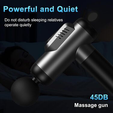 Масажер для м'язів DLD Deep Tissue: 99 швидкостей, 8 насадок, USB-C зарядка, для дому, офісу, спорту, всього тіла