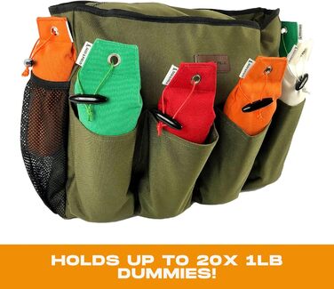 Сумка для дресирування собак Dog & Field Maxxi Schnullertasche - містка, з регульованим ременем, для гончих собак, аксесуари для полювання, 50 x 35 x 10 см, оливковий колір