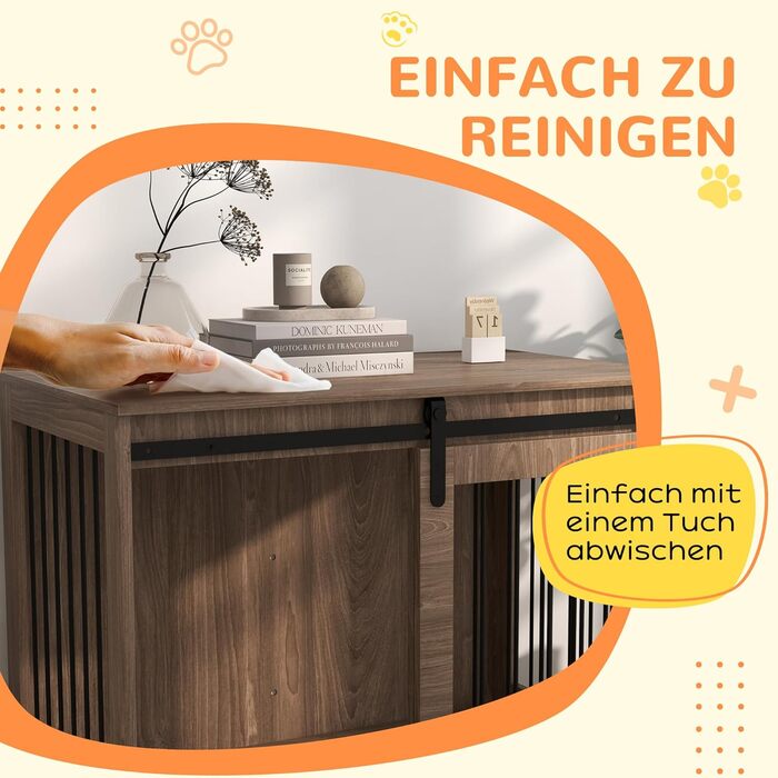 Клітка для собак PawHut 98 см: міцна металева будка для великих собак з ковзними дверима та замком