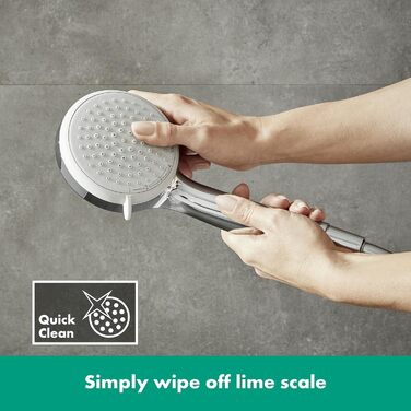 Душова лійка Hansgrohe Croma 100 з ручною насадкою, 4 режими струменя, діаметр 100 мм, антиналіт, хром, 28535000