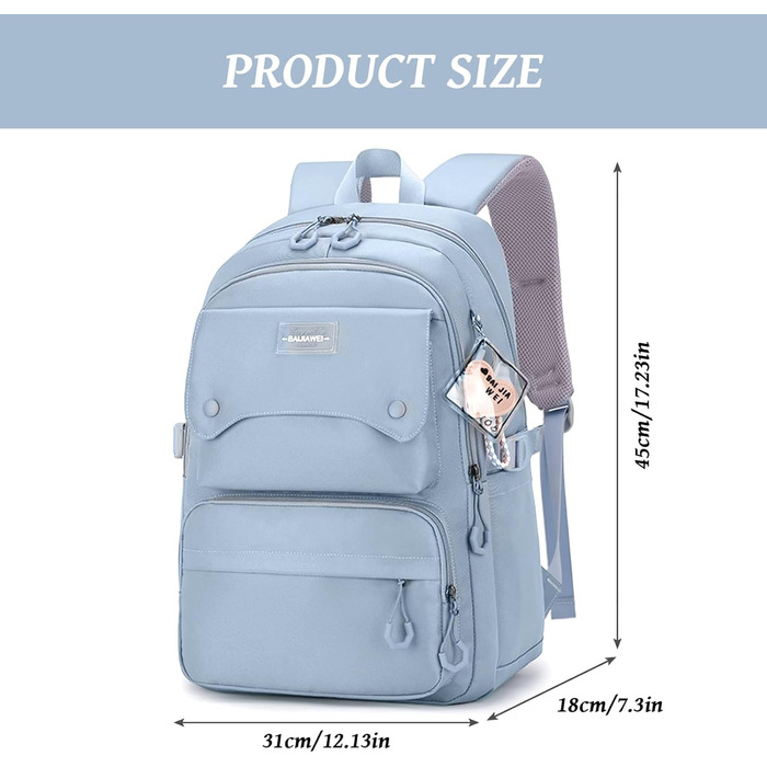 Шкільний рюкзак для дівчаток та хлопчиків, рюкзак для підлітків, 15.6