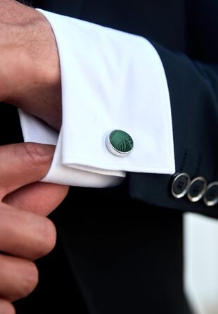 HISDERN Комплект краватка-метелик, кишеньковий хустинка та краваткові застібки з візерунком павлінового ока, з гачком, регульована, попередньо зав'язана, для весілля, свят, Різдва, Хелловіну (A-Зелений)