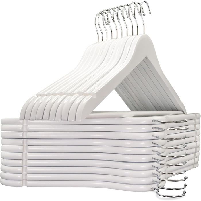 Набір вішалок для одягу Edihome (20 шт.) з неслизьким покриттям, поворотний гачок, для костюмів та сорочок
