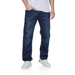 Джинси чоловічі JACK & JONES Clark Stretch Straight Fit, блакитно-чорні, розміри 30-38/32L