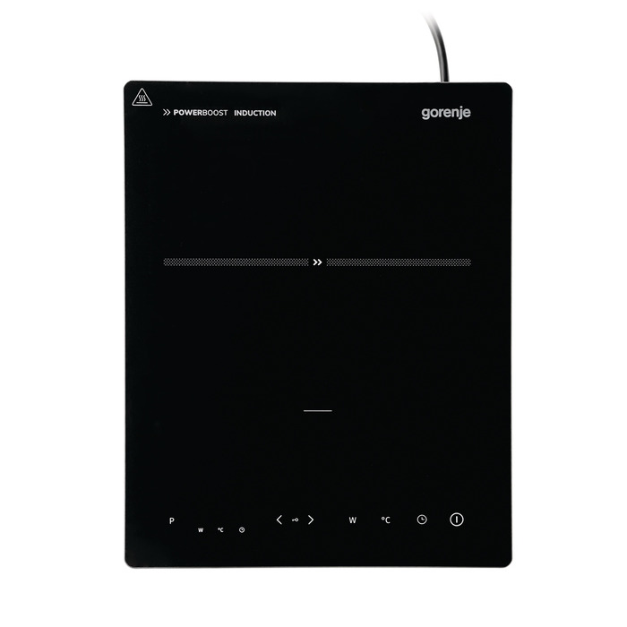 Індукційна плита Gorenje ICR2000SP, 10 рівнів потужності, функція Booster, чорна