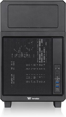 Корпус для ПК Thermaltake TR200 Micro Chassis, Micro-ATX/Mini-ITX, підтримка СРО 360мм, 7 вентиляторів 120мм, USB-C, чорний