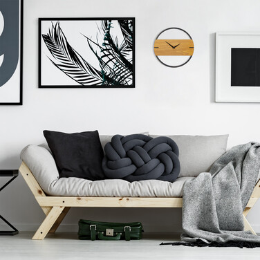Relaxdays Wall Clock with Wood-Look Design