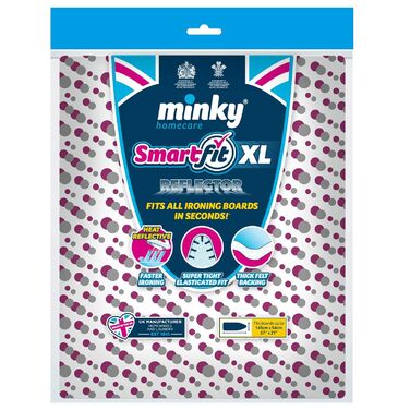 Чохол для прасувальної дошки Minky Smartfit, універсальний розмір, 145 x 54 см, з відбивачем Supersize