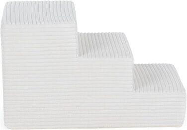 Сходинки для собак Velinda: 3 сходинки, підійдуть і для котів. Допомога у підйомі для домашніх тварин. Зроблені з пінопласту, колір: кремовий (Cord)