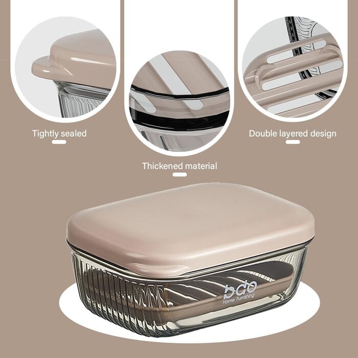 Водонепроникний тримач для мила з піддоном: для ванної кімнати, подорожей, кемпінгу