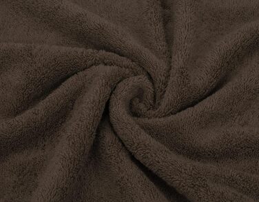 Набір розкішних рушників American Soft Linen з преміум турецької бавовни, готельна серія, 6 предметів, шоколадний коричневий