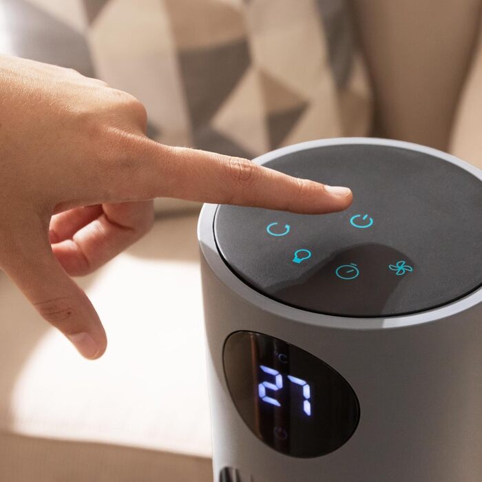 Вентилятор Cecotec Digitale Turm EnergySilence 890 Skyline, 50 Вт, 76 см, з таймером та пультом, мідний мотор, 3 швидкості, 3 режими, чорний