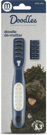 Mikki Slicker Brush - щітка для розгладження шерсті собак та цуценят, для пуделів та їх гібридів (Cockapoo, Labradoodle, Cavapoo, Maltipoo, Golden Doodle), з нержавіючої сталі