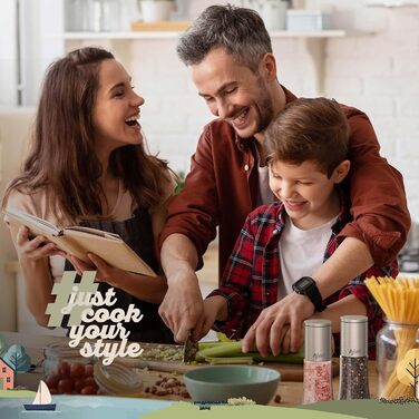 Набір для перцю та солі Kjøk Premium з нержавіючої сталі, 2 шт. з керамічним млинком