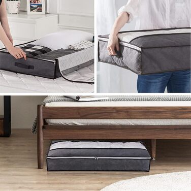 Комплект органайзерів для зберігання під ліжком Withosent, 5 шт, 90л, з прозорим вікном