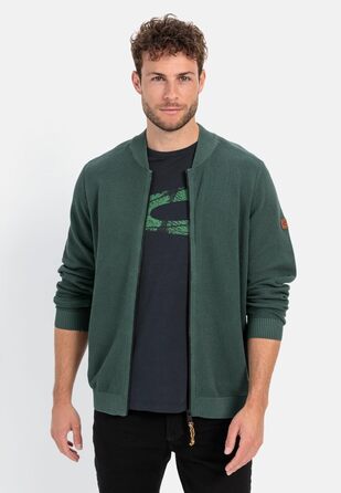 В'язаний кардиган чоловічий Camel Active з органічної бавовни, 4XL, Бежево-сірий