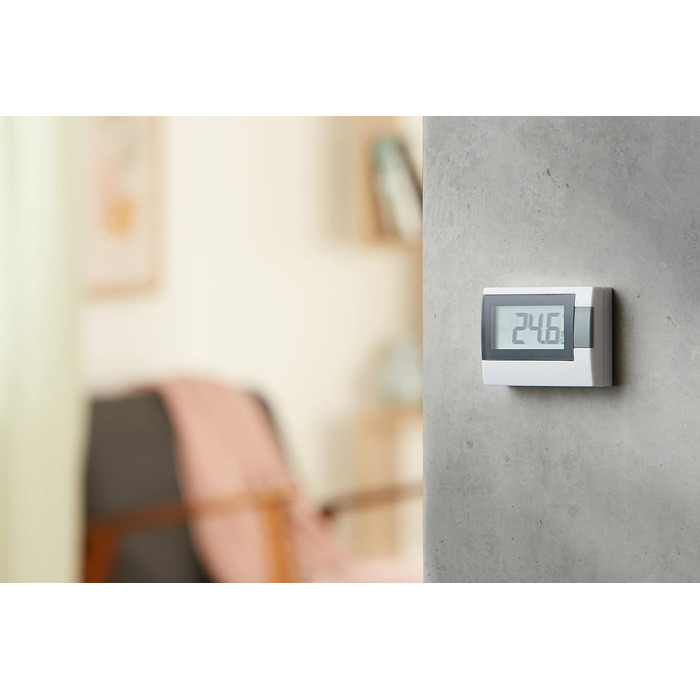 TFA Dostmann Digital Thermometer, versatile, indoor temperature, room climate, white, L 54 x W 16 (30) x H 39 mm (Pack of 5)