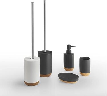 Милониця Gedy Canberra з корку, кераміка, білий колір, дизайн R&S, 2 роки гарантії