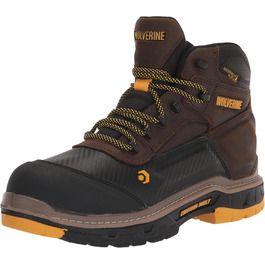 Чоловічі робочі черевики Wolverine Overpass 6' Mid Composite Toe Waterproof Dark Coffee (41 EU)