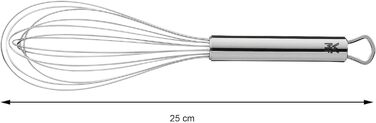 Венчик кухонний WMF Profi Plus 25 см, Cromargan нержавіюча сталь, матовий, для збивання, сумісний з посудомийною машиною