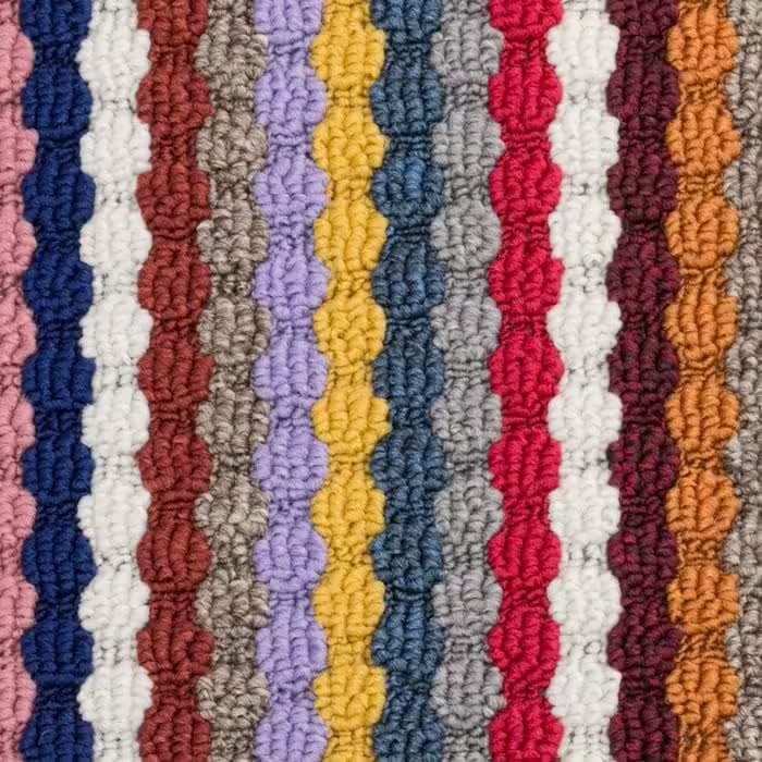 Комплект килимків для сходів Metzker Multistripe, напівкруглі, різнокольорові, 18 шт.