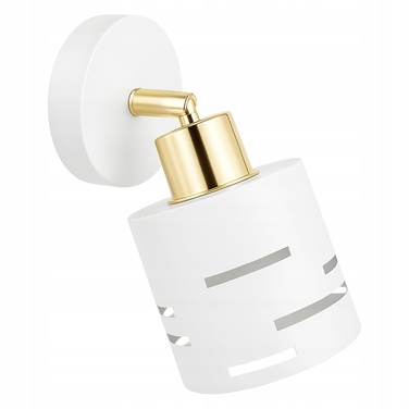 Настінний світильник 2в1 та підвісна стельова лампа E27, біло-золотий гламур