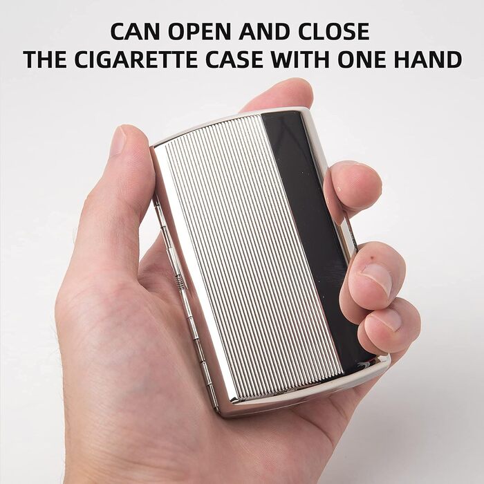 Металеве тютюнотримач Fashion Unique, 85 мм, King Size, 12 шт. (Смугасте срібло)