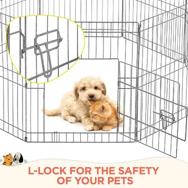 Клітка-загон для тварин Yaheetech 61x61 см, 8 частин