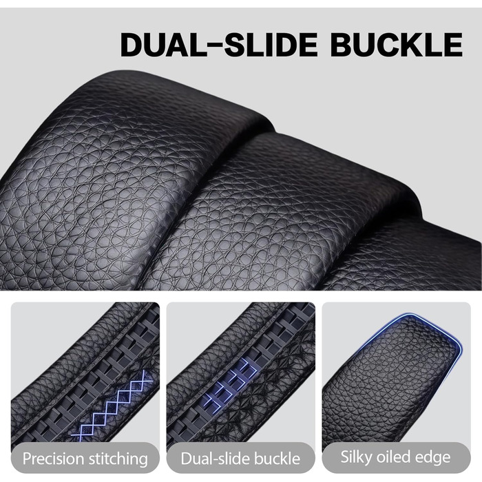 Чоловічий шкіряний ремінь автоматичної застібки без отворів, 35 мм, регульований, для ділових костюмів та джинсів, з антицарапинною пряжкою, елегантний дизайн