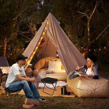 Складний садовий стільчик, туристичний стільчик для кемпінгу, риболовлі та відпочинку на природі - легкий та довговічний