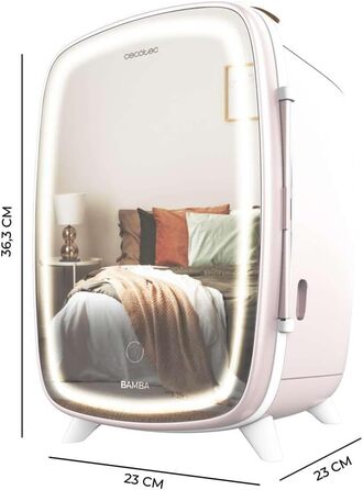 Міні-холодильник Cecotec Bamba CoolingBeauty 6000 з дзеркалом, 6л, білий (рожевий)