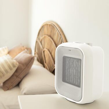 Керамічний обігрівач Cecotec Ready Warm 6100 з обертанням. Керамічний нагрівач з коливанням, режими тепла та холодного повітря, 3 режими роботи, регульований термостат, захист від перекидання, 20 м², білий, 1500 Вт
