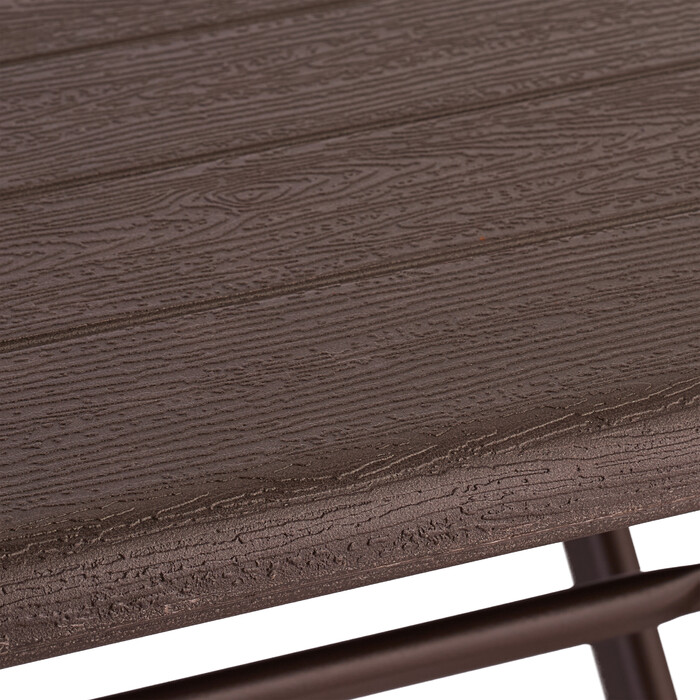 Relaxdays Balcony Furniture Set, 3-Piece, Wood-Look