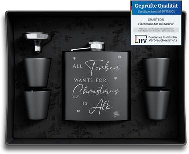 Набір фляг з гравіюванням - персоналізований з іменем - ідеальний подарунок на весілля та для чоловіків - нержавіюча сталь (Дизайн 10)