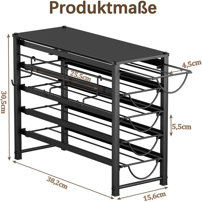 Тримач для капсул кави Dolce Gusto, органайзер на 70 капсул, 5-ярусний металевий ящик з тихими направляючими та антиковзними ніжками
