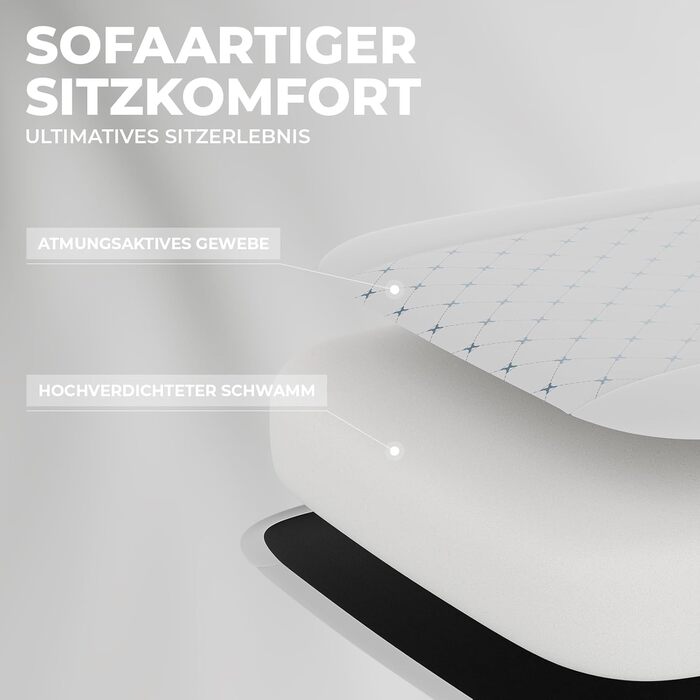 Геймерське крісло Ergonormic з підставкою для ніг та підтримкою попереку, регульоване, для дому, офісу, кіберспорту - біло-блакитне