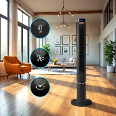 Колонний вентилятор Climative Fresh ION TF-46SBI, чорний