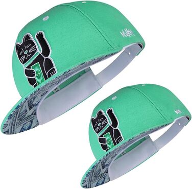 Кепка Nebelkind Snapback для чоловіків та жінок, універсальний розмір, регульована, унісекс, якісна бейсболка в стилі streetwear, ретро білий (м'ятний)