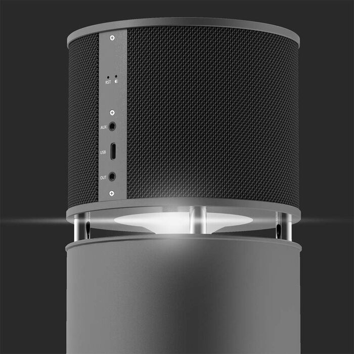 Bluetooth колонка ABRAMTEK E600 100W з сабвуфером та 360° звуком для дому, офісу, вечірок