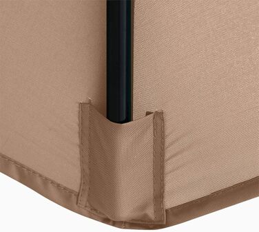 SMLJFO Replacement 8-Rib Parasol Canopy, 3m Market Table Umbrella, UV Protection, Replacement Fabric, Beige