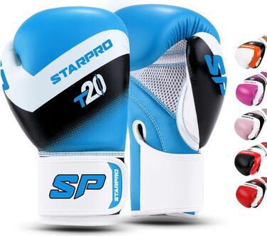 Starpro Kids Boxing Gloves - Small & Delicate Hands - Boxing Gloves for Children Ages 6-10 - Youth Boxing Set Light Blue 4oz