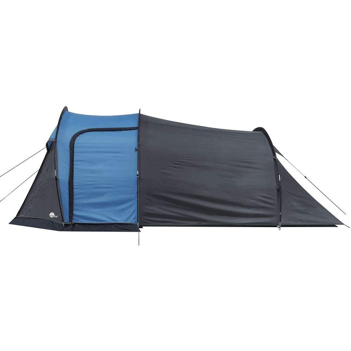 Your GEAR Zelt Sopero 4-Person Tunnel Tent with Side Entrance, Living Space Window, Waterproof (5000 mm), UV 50+ Protection, Blue/Gray