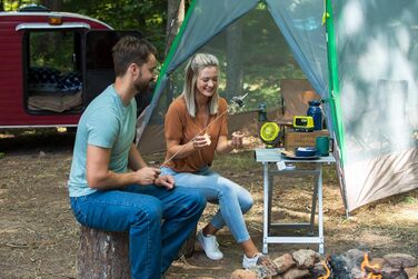 RYOBI RCF18-0 Акумуляторний Clip-вентилятор 18V, 10 см, Зелений. Компактний, портативний, 2 швидкості, гумова кліпса. Без акумулятора та зарядного пристрою