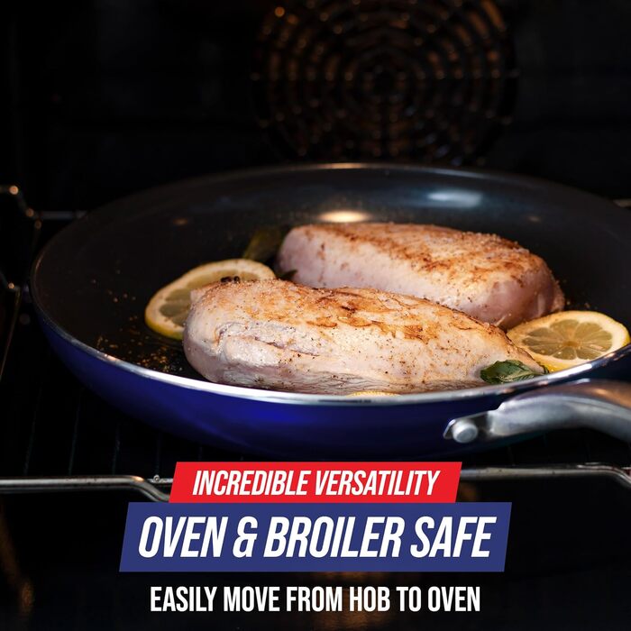 Набір сковорідок Blue Diamond Cookware Diamant, 2 шт. (24 см, 28 см), керамічне антипригарне покриття, без PFAS, для всіх типів плит (крім індукційних)