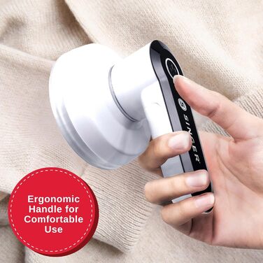 SINGER Компактний видалення ворсу та клубочків, портативний, на батарейках, з 3 лезами з нержавіючої сталі та знімним контейнером для ворсу