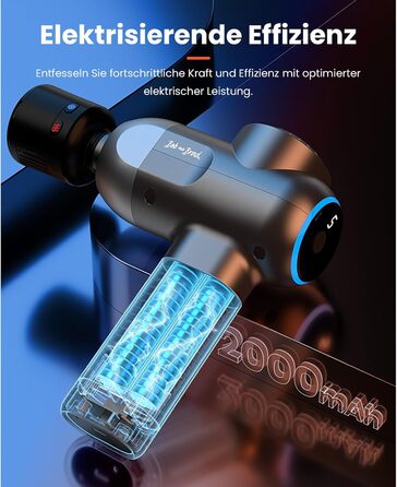 Bob & Brad C2 Deep Tissue Massage Gun - 5 Speed Muscle Massager with 5 Attachments for Home, Office, Workout, Recovery & Pain Relief - Heat & Cold Therapy Head