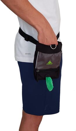 Сумка для корму ASCO Leckerlibeutel для собак та коней, чорна, 15x20 см, з застібкою-кліпсою