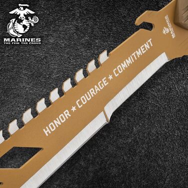 Мачете UNITED CUTLERY USMC Desert OPS з пилкою та чохлом
