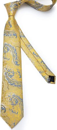 Краватка з візерунком пейслі для чоловіків DiBanGu, шовкова краватка та нагрудна хустинка, затискач для краватки, манжетні кнопки, для весілля та випускного