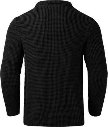 Трактенкова в'язана жилетка чоловіча кардиган на ґудзиках, пуловер, куртка без капюшона, флісова жилетка для активного відпочинку, в'язана світшот, класична, стильна жилетка, тепла зимова куртка до джинсів або чинос, чорний колір